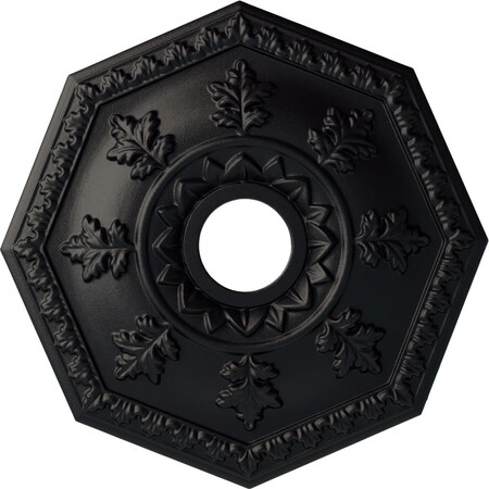 Ekena Millwork Nottingham Ceiling Medallion (Fits Canopies up to 4 5/8"), 18"OD x 3 1/2"ID x 1 1/2"P, Steel Gray CM18NTSGS